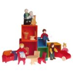 Wooden Rainbow Stacking Box