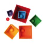 Wooden Rainbow Stacking Box